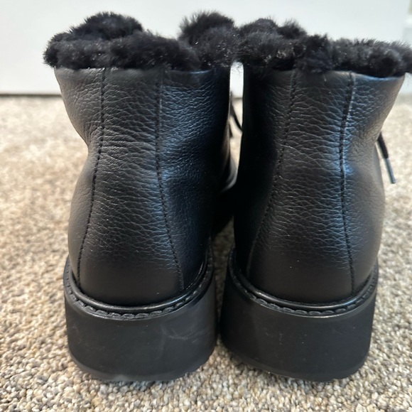 NEW Rachel Comey 40 9.5 Faux Shearling Lined Black Boots Ankle Booties - Picture 6 of 9